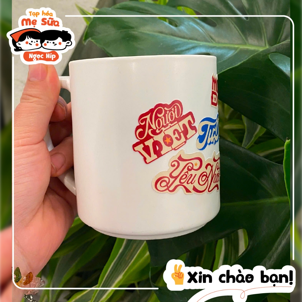 Bộ Sticker - Người việt, tôi yêu việt nam dán laptop cốc nước siêu đẹp