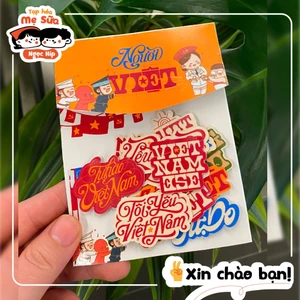 Bộ Sticker - Người việt, tôi yêu việt nam dán laptop cốc nước siêu đẹp