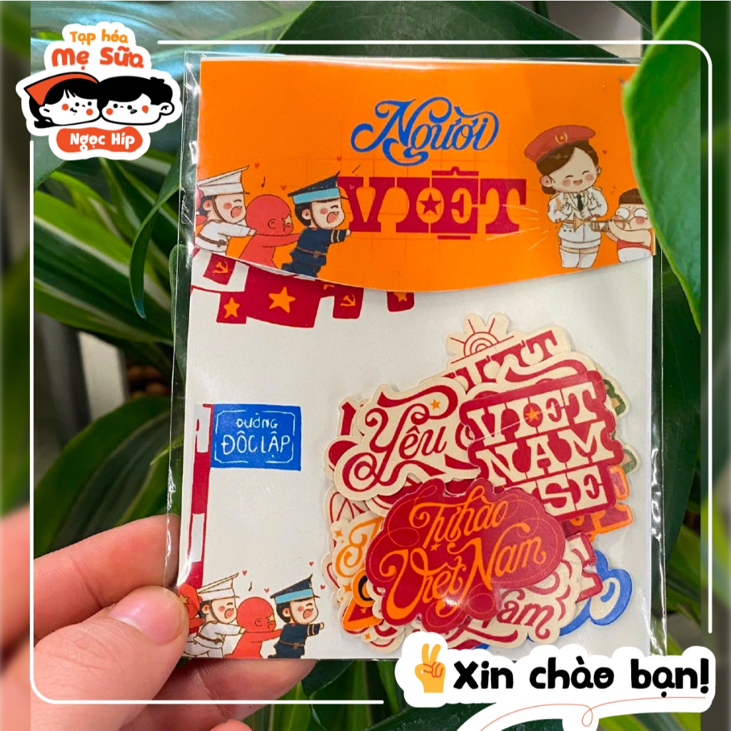 Bộ Sticker - Người việt, tôi yêu việt nam dán laptop cốc nước siêu đẹp