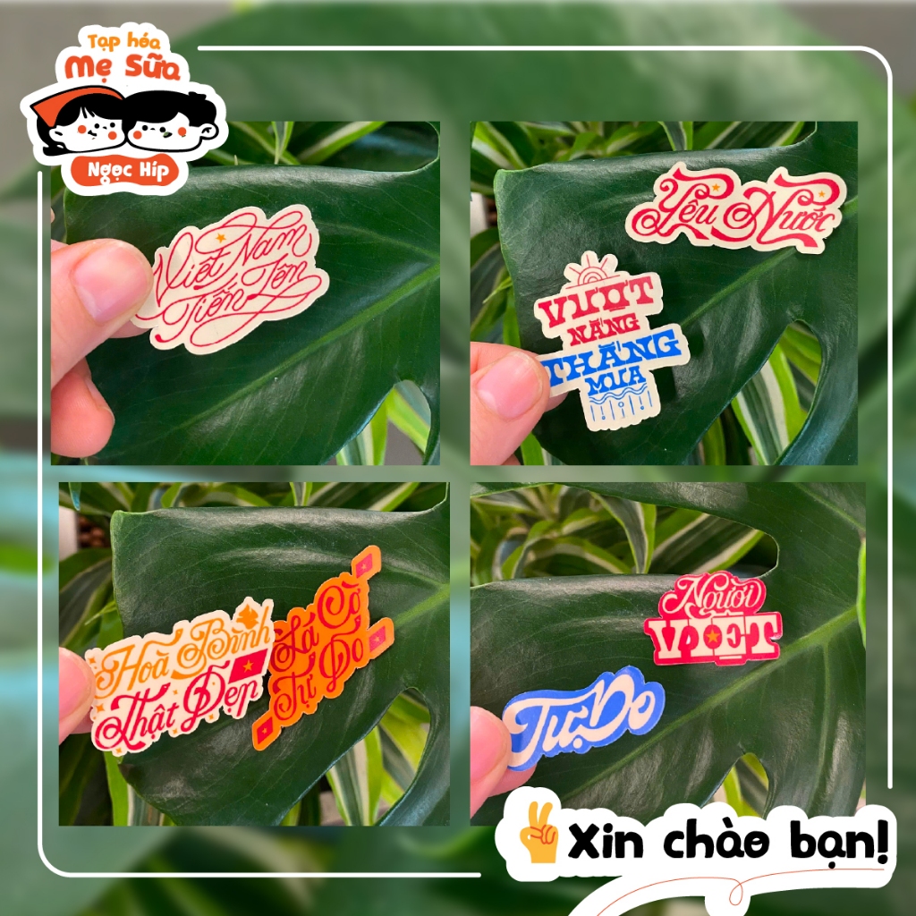 Bộ Sticker - Người việt, tôi yêu việt nam dán laptop cốc nước siêu đẹp