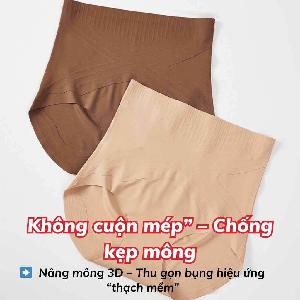 Quần lót định hình thon gọn vòng bụng nâng mông 3D gợi cảm co giãn linh hoạt đáy lót 10A LANIXA N699