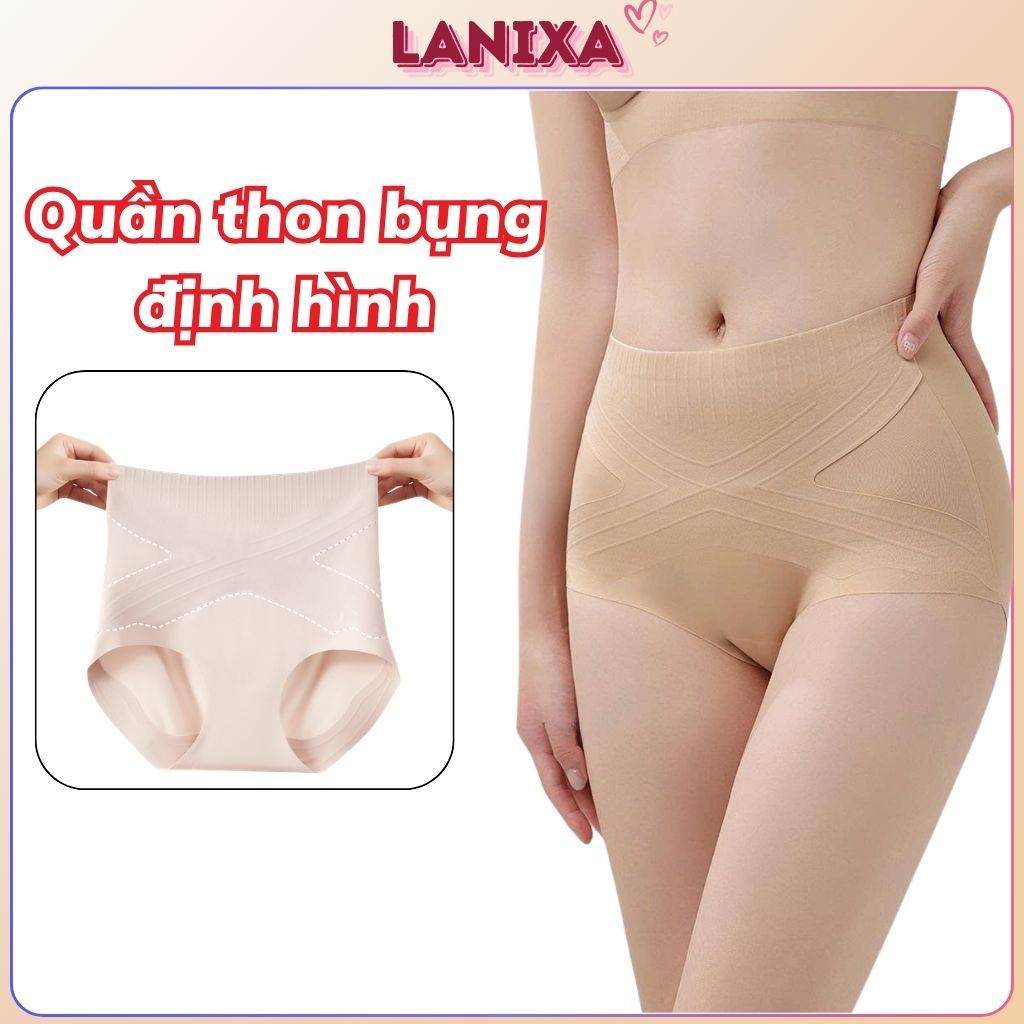 Quần lót định hình thon gọn vòng bụng nâng mông 3D gợi cảm co giãn linh hoạt đáy lót 10A LANIXA N699