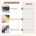 Simplus Máy Xay Cà Phê Điện Máy Xay Bột Thông Minh Gia Đình 35 MDJH004 - Bảo Hành 1 Năm 1 Đổi 1 — ảnh 2