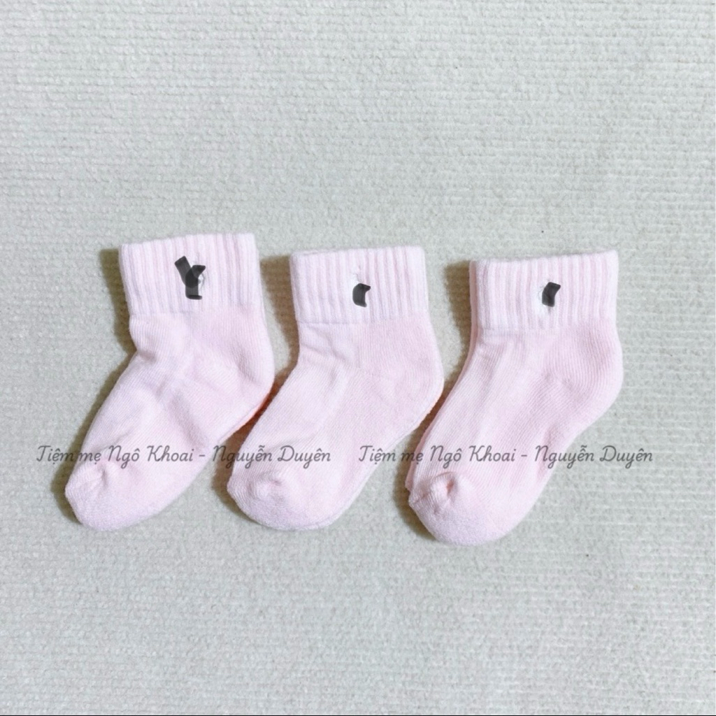 [MD179] 2-4Y  Set 3 đôi tất len xù Polo có đế chống trơn trượt giữ ấm cho bé yêu