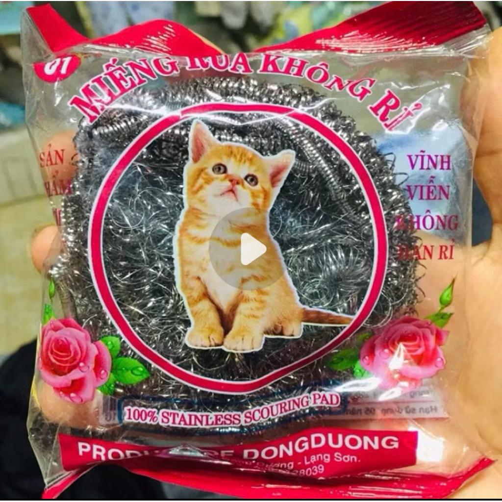 Miếng cọ xoong nồi,cọ mèo sắt không rỉ