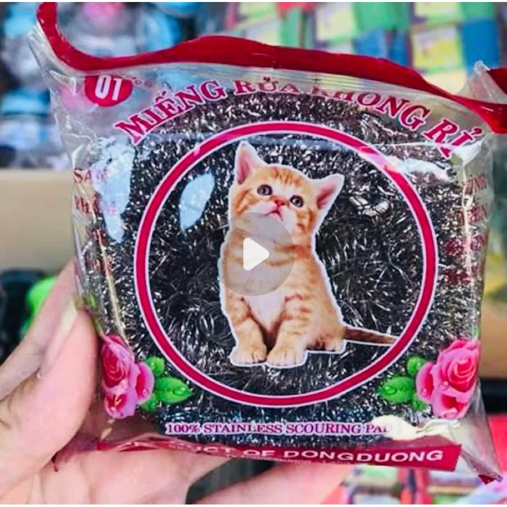 Miếng cọ xoong nồi,cọ mèo sắt không rỉ