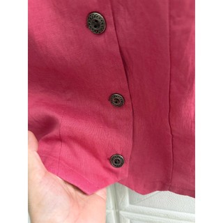 Áo kiểu dáng vest tay ngắn, Linen tưng washed. JUNE LINEN #A45