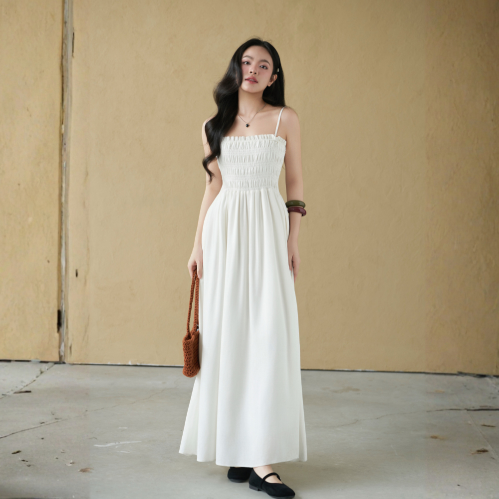 Đầm maxi 2 dây dáng dài Lerani Miều Est.2013 thanh lịch đi biển