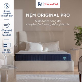 Nệm Foam Original Pro Ru9 25cm Cao Cấp | 5 Lớp Foam Nâng Đỡ Chuyên Sâu 3 Vùng | Tản Nhiệt Tốt