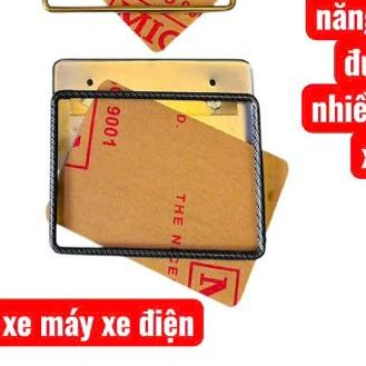 Ốp biển số xe máy xe điện lỗ đa năng Inox trắng,7 màu, carbon, vàng Meca đài loan siêu bền siêu trong hàng chất lượng