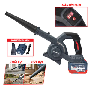 Máy Thổi Hút Bụi Pin Workfix WF-AB0203BL Không Chổi Than – 3 Cấp Tốc Độ Lưu Lượng 680m³/h – Tốc Độ Gió 35m/s