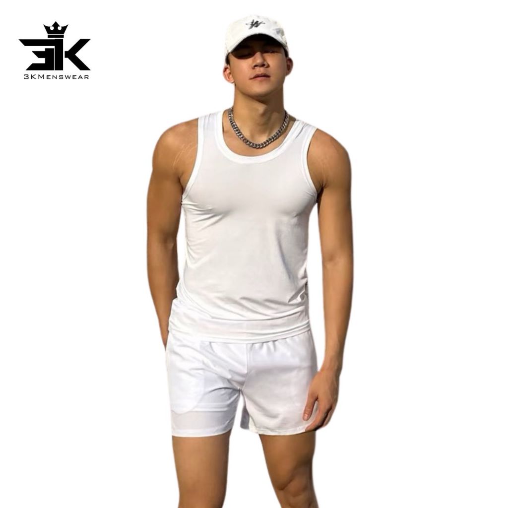 Áo Ba Lỗ 3KMEN, 3 lỗ Thun Tăm Co Giãn 4 Chiều Thoáng Khí Thích Hợp Tập Gym, Chơi Thể Thao