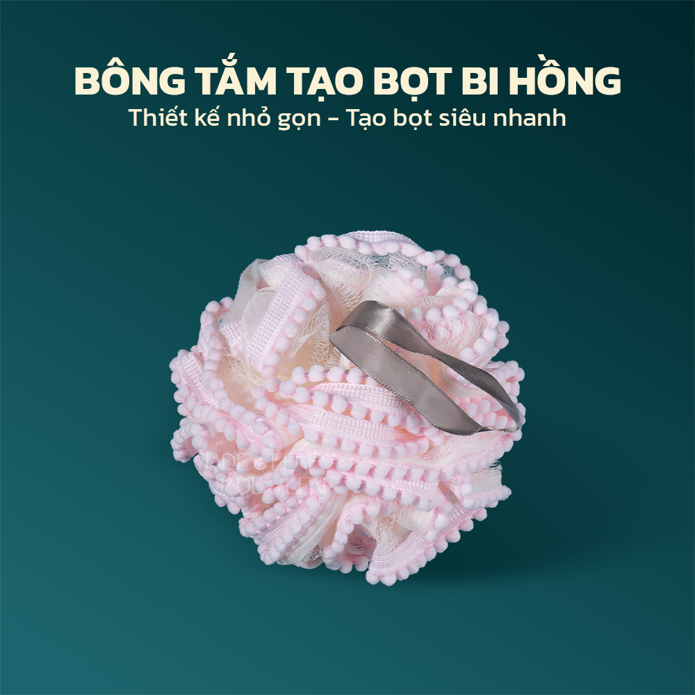 Bông Tắm Tạo Bọt Jade&Leaf Cao Cấp Hình Viên Bi , Mềm Và Dịu Da Phù Hợp Cho Người Lớn Và Trẻ Em