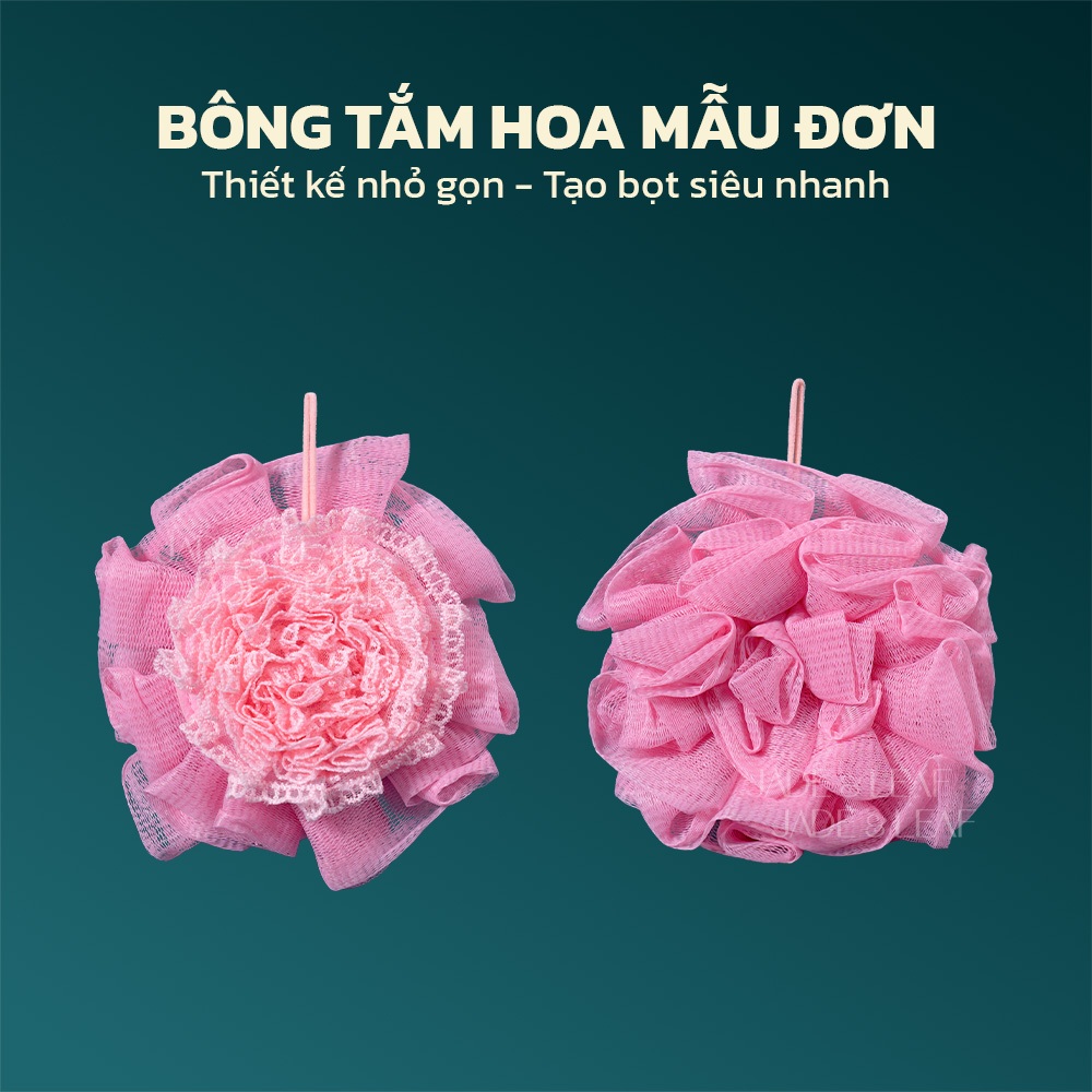 Bông Tắm Tạo Bọt Jade&Leaf Cao Cấp Hình Hoa Mẫu Đơn, Dịu Da, Mềm Mịn, Phù Hợp Cho Da Nhạy Cảm
