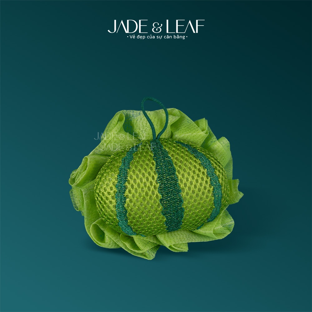 Bông Tắm Tạo Bọt Jade&Leaf Cao Cấp Hình Dưa Hấu, Mềm Mịn, Dịu Da, Dễ Ra Bọt, Size Lớn, Đáng Yêu