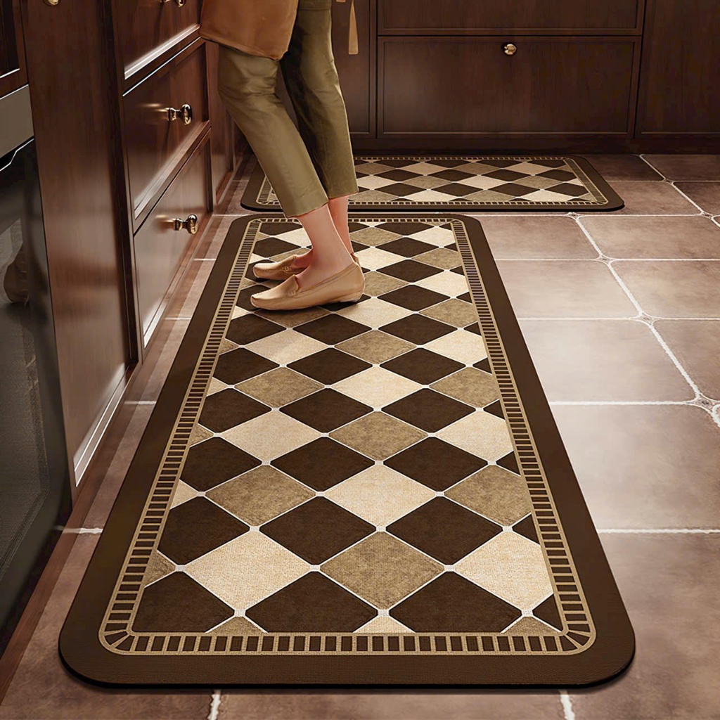 (TH113) Thảm Bếp Silicon MemMinCarpet Siêu Thấm Nước, Chống Trượt Kích Thước 40x60cm và 40x120cm