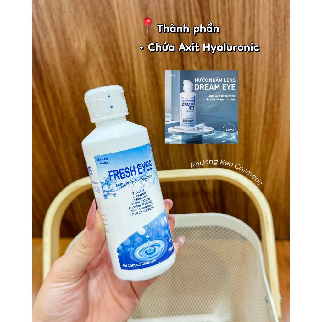 Dung dịch lens Fresh Eyes 150ml - 6 chức năng trong 1, phù hợp mọi loại kính áp tròng EYEBLINK
