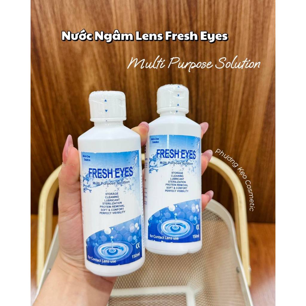 Dung dịch lens Fresh Eyes 150ml - 6 chức năng trong 1, phù hợp mọi loại kính áp tròng EYEBLINK