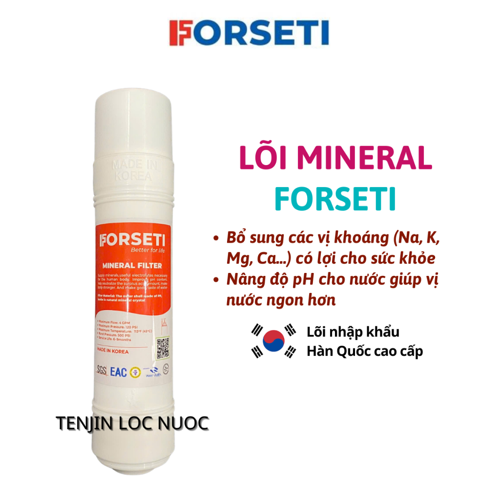 Lõi Chức Năng Mineral FORSETI Khoáng Đá Dạng Cắm Nhanh Chữ U Sản Xuất Tại Hàn Quốc