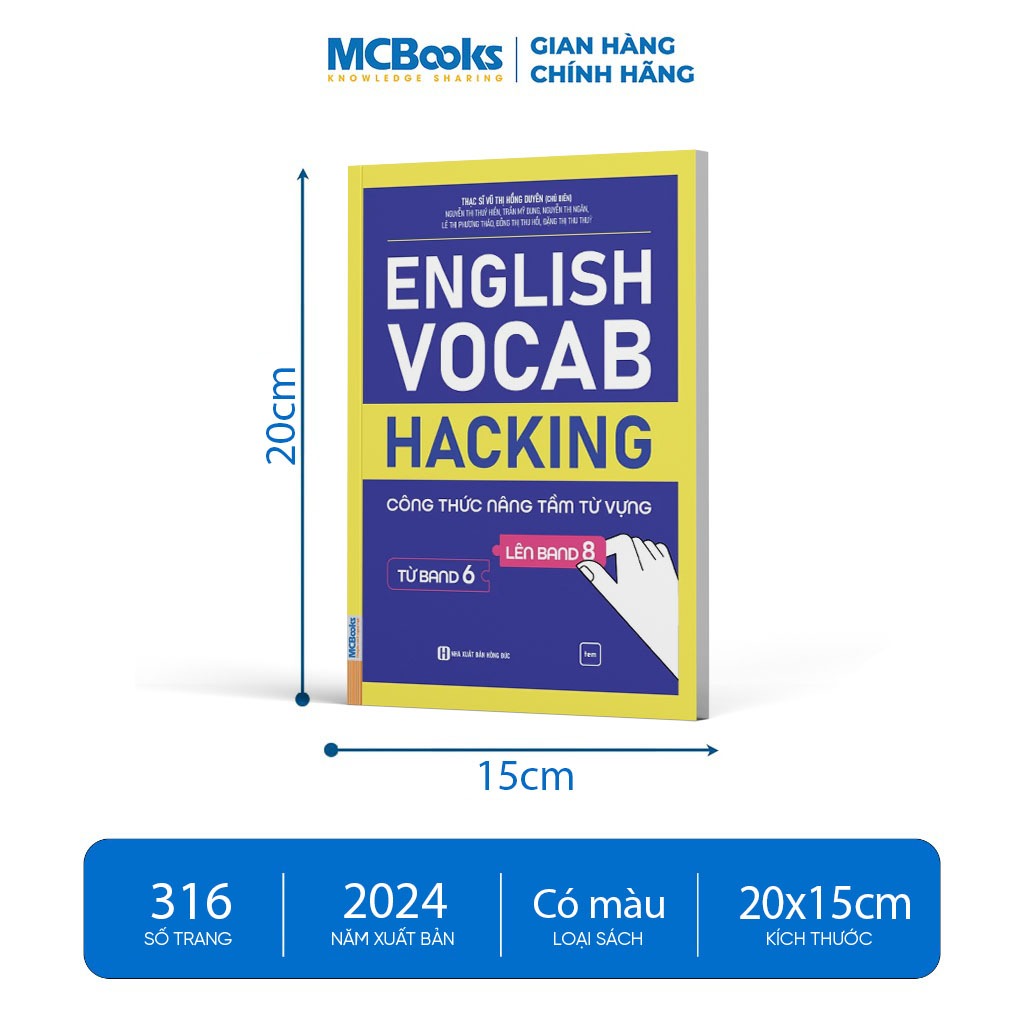 Sách - English Vocab Hacking – Công Thức Nâng Tầm Từ Vựng Từ Band 6 Lên Band 8