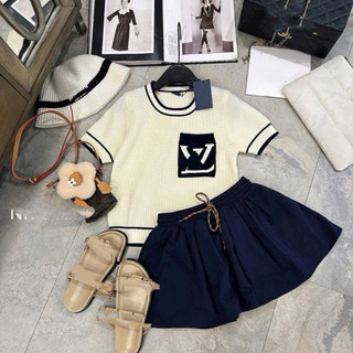 LT - Áo len nữ cổ tròn chữ ngực túi giả, len dệt kim tổ ong mặc bốn mùa free size 1562