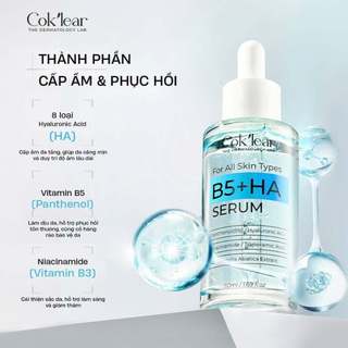 Tinh Chất Dưỡng Da Co Klear Serum B5+HA Co&K’lear Phục Hồi Dưỡng Ẩm Dịu Nhẹ 50ml Hàng Chính Hãng