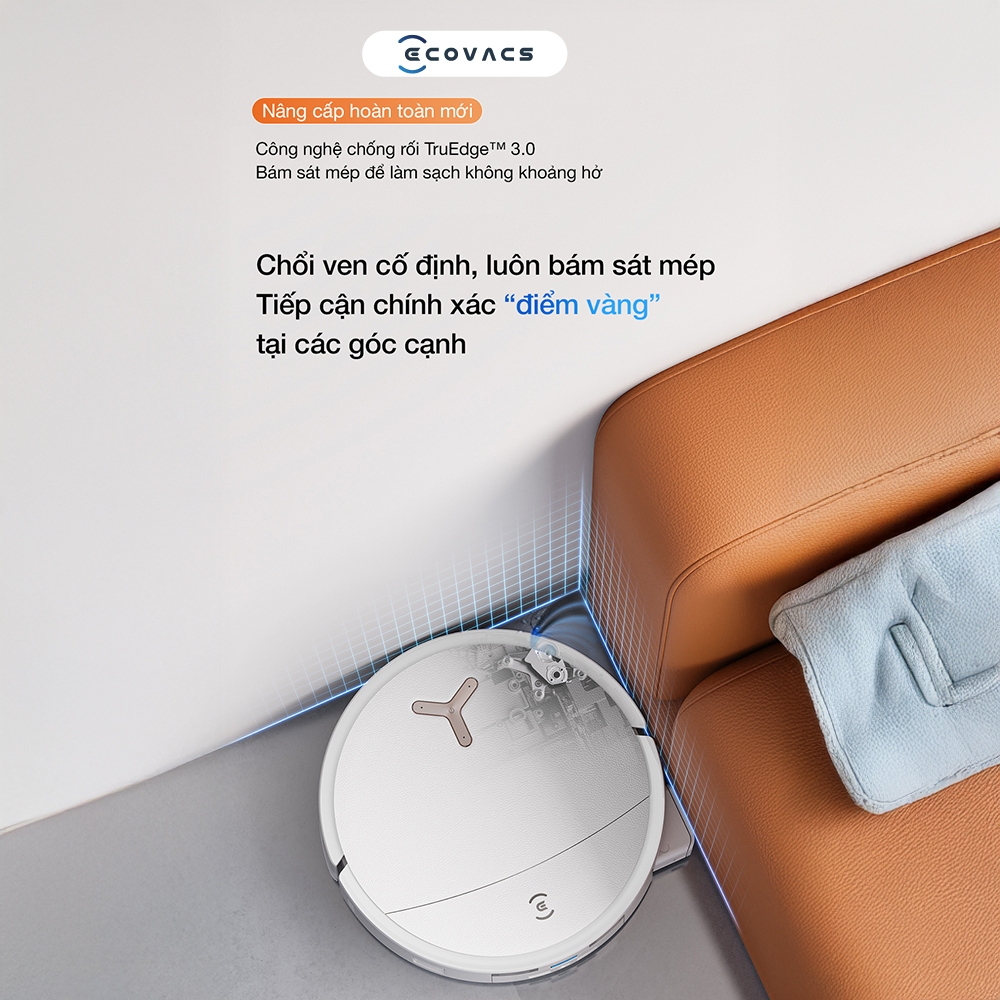 Robot hút bụi lau nhà Ecovacs Deebot T80S Omni 2027 - Lực hút 24800Pa - Giặt nóng và sấy nóng -OZMO ROLLER 2.0 -BH 2 năm