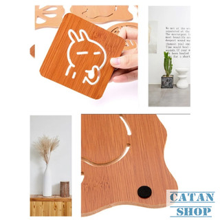 Miếng Lót Nồi Bằng Gỗ Cứng Cáp Nhiều Hình Chống Nóng Tiện Lợi, Đế Lót Xoong Nồi Chén Bát Bằng Gỗ