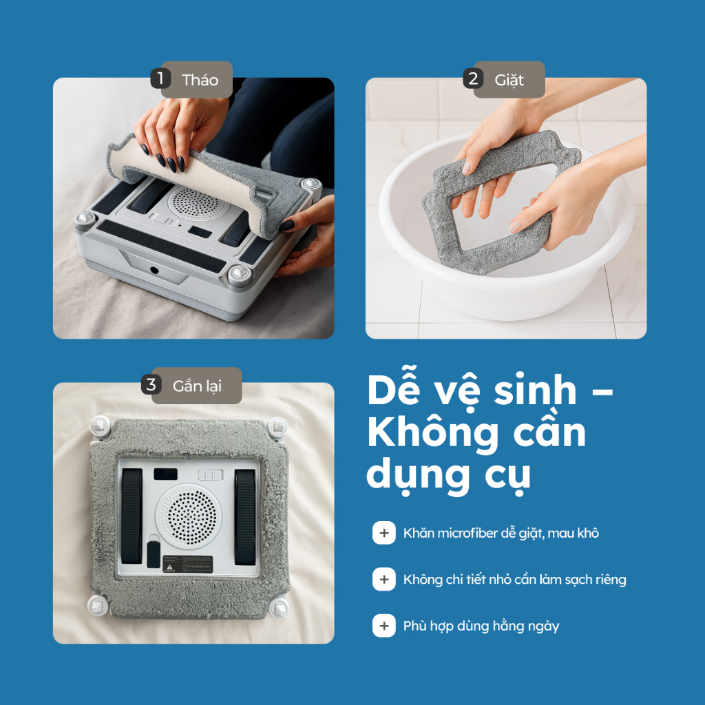 Robot Lau Kính LUXHOMME | Tự phun sương, AI định tuyến | Hút 2800Pa, Lau Sạch Mọi Góc | BH 12TH