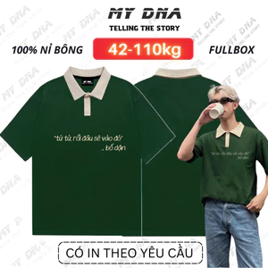 Áo polo local brand phối màu có bigsize 100kg cặp đôi nam nữ tay lỡ form rộng unisex basic fullbox đẹp 2026 MY DNA