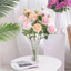 Trang trí giả hoa giả cây cảnh cưới pháp 3 bông hoa peony