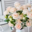 Trang trí giả hoa giả cây cảnh cưới pháp 3 bông hoa peony