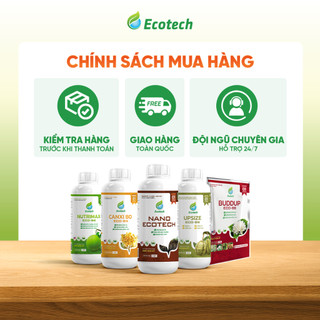 [Mua 5 Tặng 2] Phân Bón NPK NANO ECOTECH Chai 1 Lít - Kích Rễ Mạnh, Bung Đọt Nhanh, Xanh Cây Dày Lá
