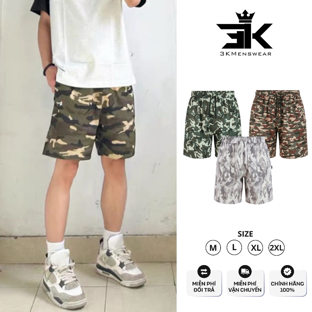 Quần Đùi Nam, quần short nam thể thao in hình rằn ri 3D thoáng mát thời trang đi chơi đi biển