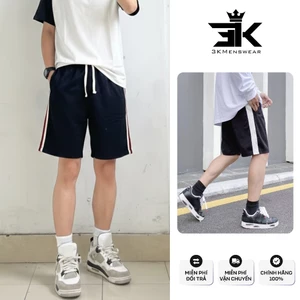 Quần đùi thể thao nam, quần short kẻ sọc sườn chất liệu poly thoáng mát from từ 45 - 85kg