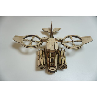 HDLaser Mô Hình Máy Bay Gỗ DIY Lắp Ghép 3D – Puzzle Gỗ Trang Trí Bàn Làm Việc HDF007(34x30x8cm)