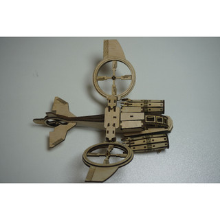 HDLaser Mô Hình Máy Bay Gỗ DIY Lắp Ghép 3D – Puzzle Gỗ Trang Trí Bàn Làm Việc HDF007(34x30x8cm)