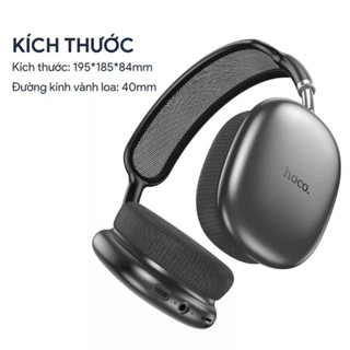 Tai Nghe Chụp Tai Bluetooth Hoco W55 - Pin Trâu 90h Nghe Nhạc - Có Mic Đàm Thoại - BH 24 Tháng