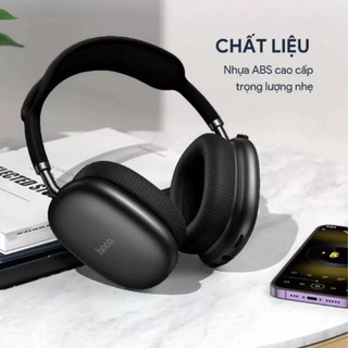 Tai Nghe Chụp Tai Bluetooth Hoco W55 - Pin Trâu 90h Nghe Nhạc - Có Mic Đàm Thoại - BH 24 Tháng