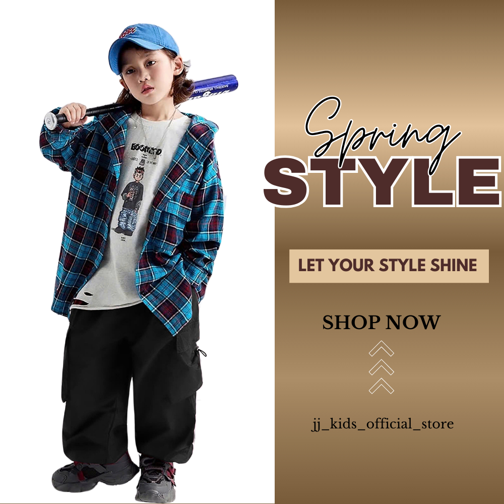 Quần Kaki túi hộp, Phong Cách hip hop Đường Phố Cho Bé Trai, Bé Gái | JJ Kids Fashion