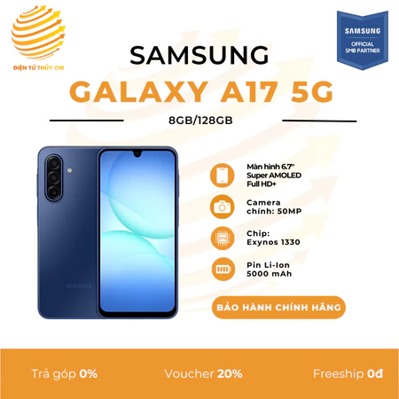 Điện thoại Samsung Galaxy A17 5G 8GB/128GB - Hàng Chính Hãng Samsung Việt Nam