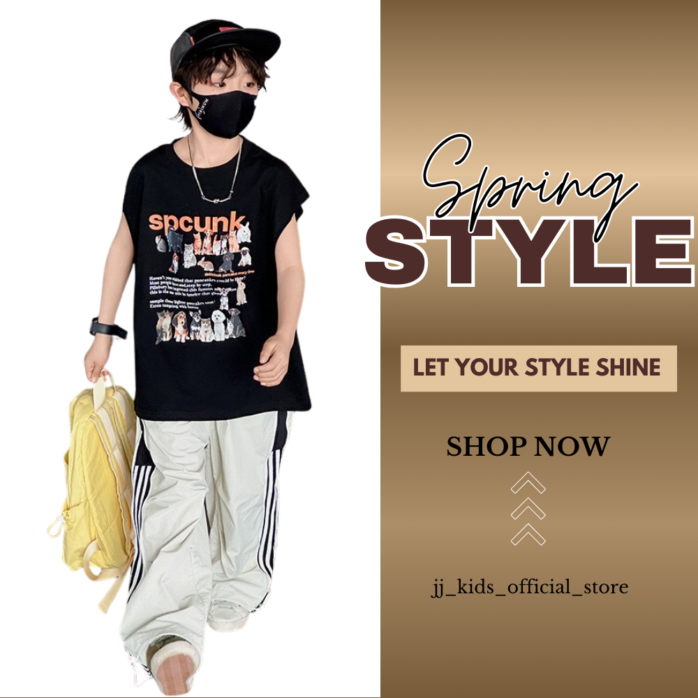 Quần ống rộng Phong Cách hip hop Đường Phố Cho Bé Trai, Bé Gái B741 | JJ Kids Fashion