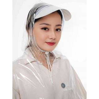 ( 2 MŨ- 1 MŨ -NHỰA DẺO )Áo mưa trong suốt 2 mũ Sơn Thủy , 1 mũ sơn thủy PVC freesize uminshop