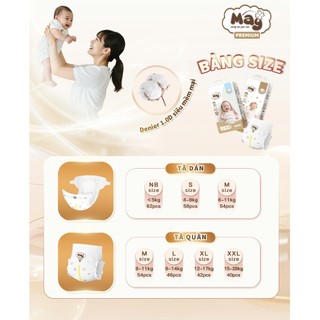 ( Qùa mới )Combo 5 Bịch Bỉm Mây Premium Siêu Mỏng, Chống Hăm, Thấm Hút Tốt (S, M, L, XL, XXL)