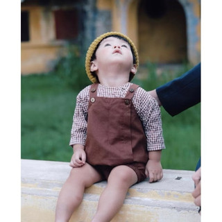 SET YẾM NÂU VINTAGE CHO BÉ TRAI