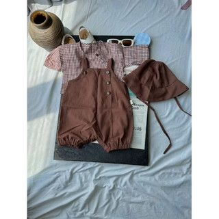 SET YẾM NÂU VINTAGE CHO BÉ TRAI