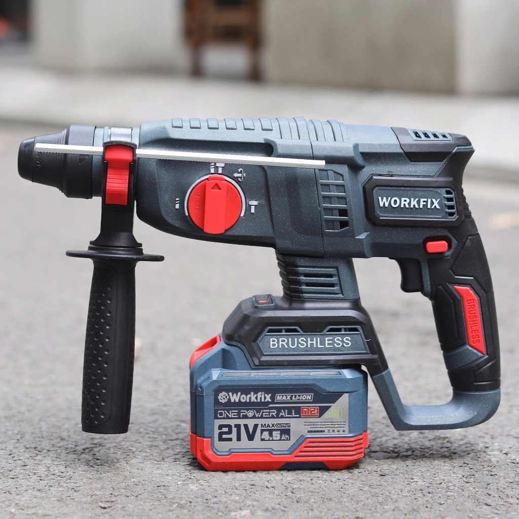 Máy Khoan Bê Tông WF-RH2326BL Workfix 3 Chức Năng Khoan- Búa-Đục Máy Phun Tặng Kèm Béc Phun 2.0mm
