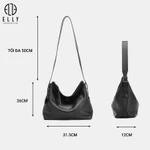 [TẶNG QUÀ TRUNG THU 599K] Túi xách nữ da thật ELLY ET221 túi đeo chéo đeo vai cao cấp công sở thanh lịch — ảnh 3