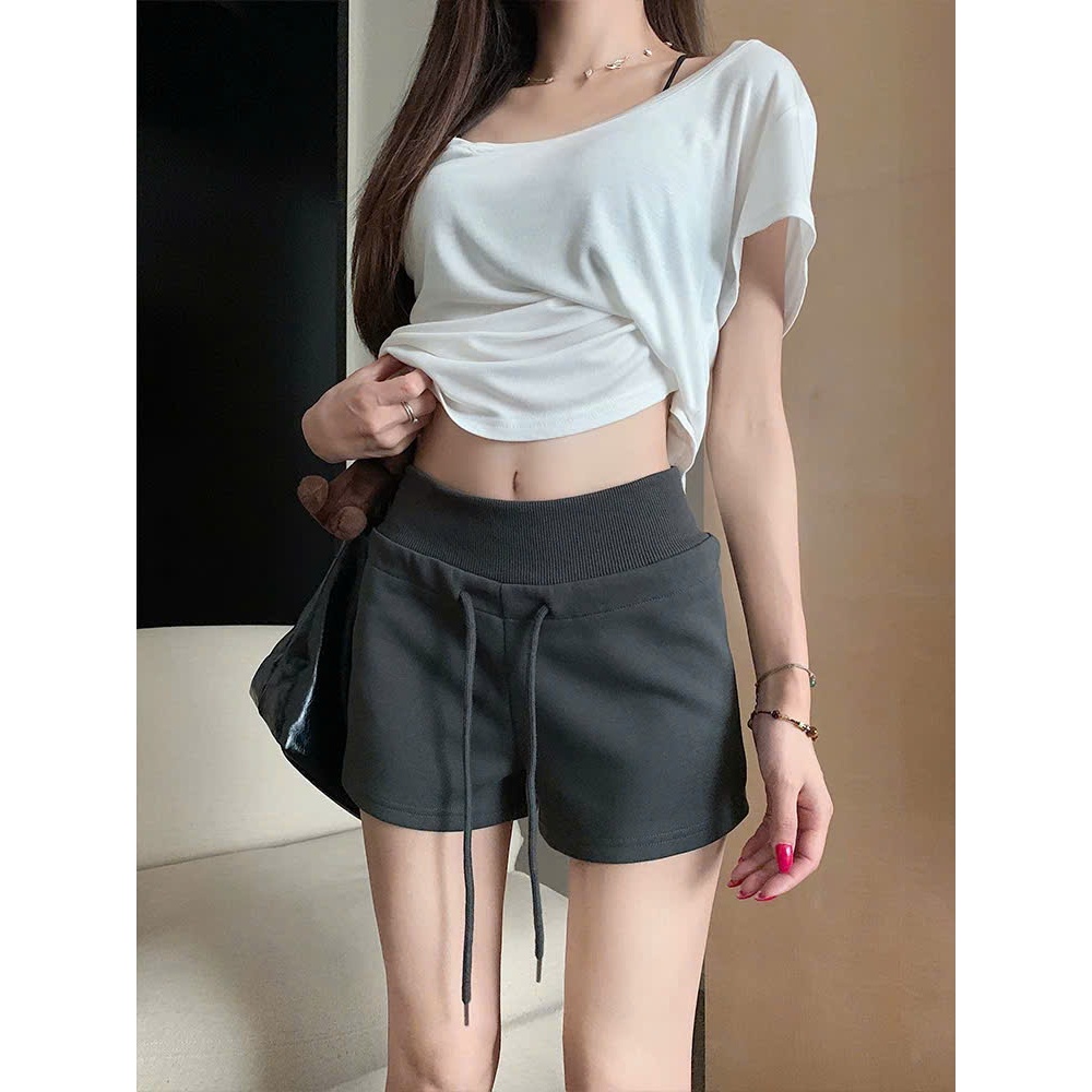 Quần Short Nữ Nỉ 2 Da Cạp Cao Tôn V3 Hack Dáng Form Cực Xinh m32