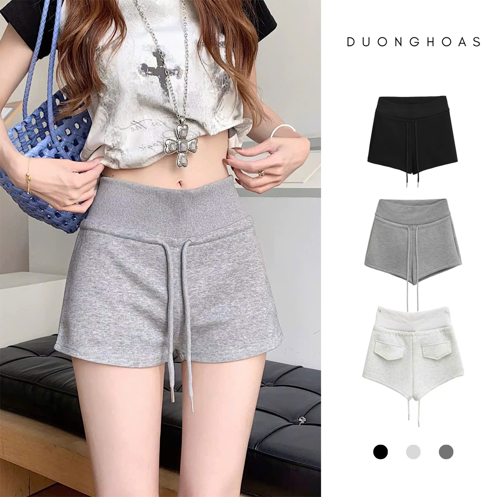 Quần Short Nữ Nỉ 2 Da Cạp Cao Tôn V3 Hack Dáng Form Cực Xinh m32